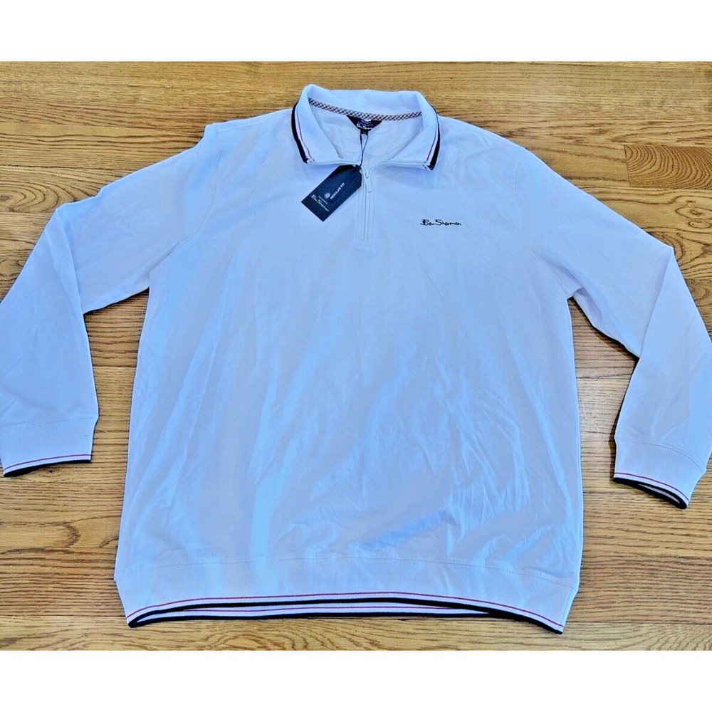 NWT MSRP $89 The Original Men’s Ben Sherman Cotton 1/4 Zip Sweater Size 2XL